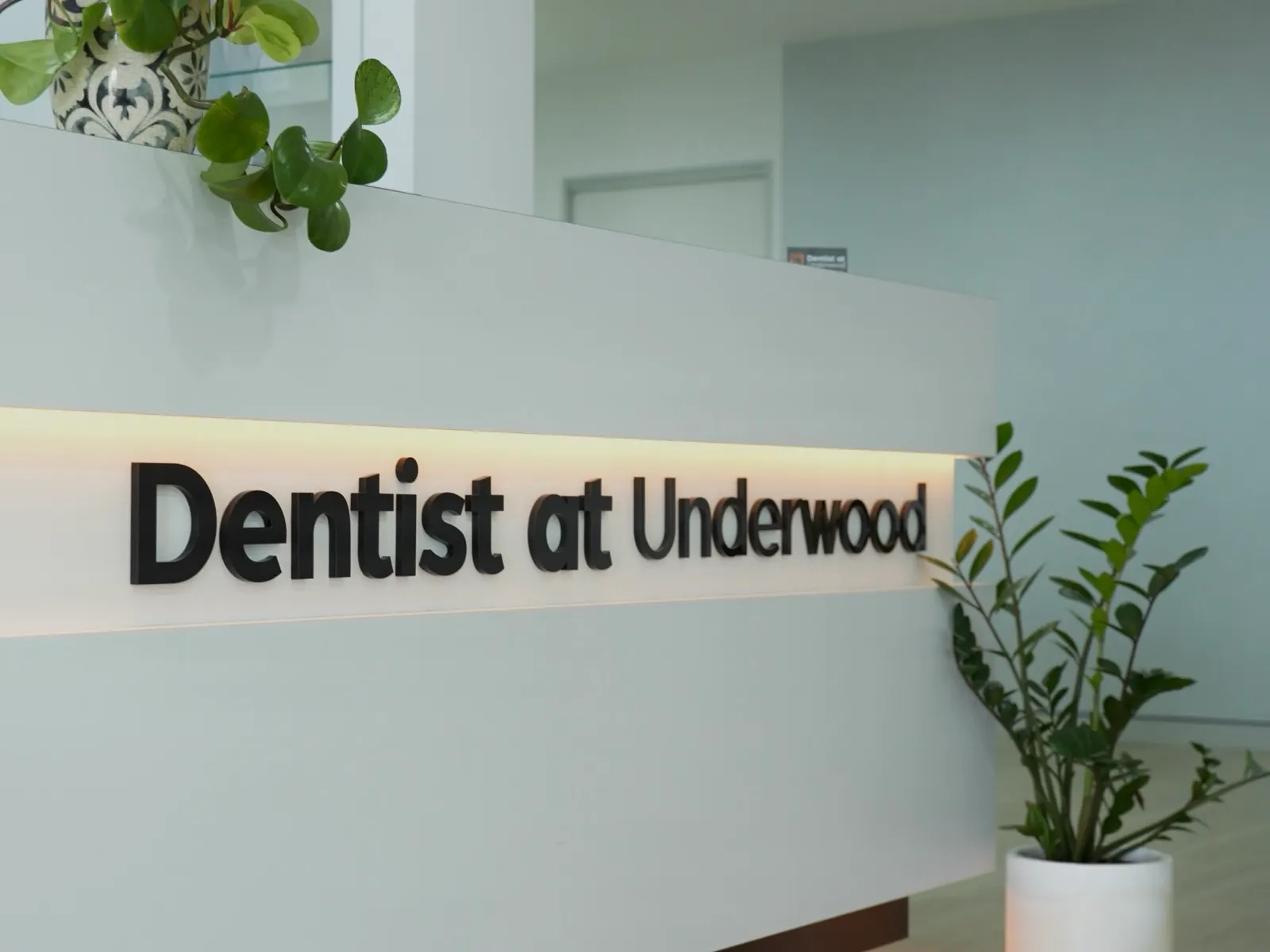The reception desk at Dentist at Underwood